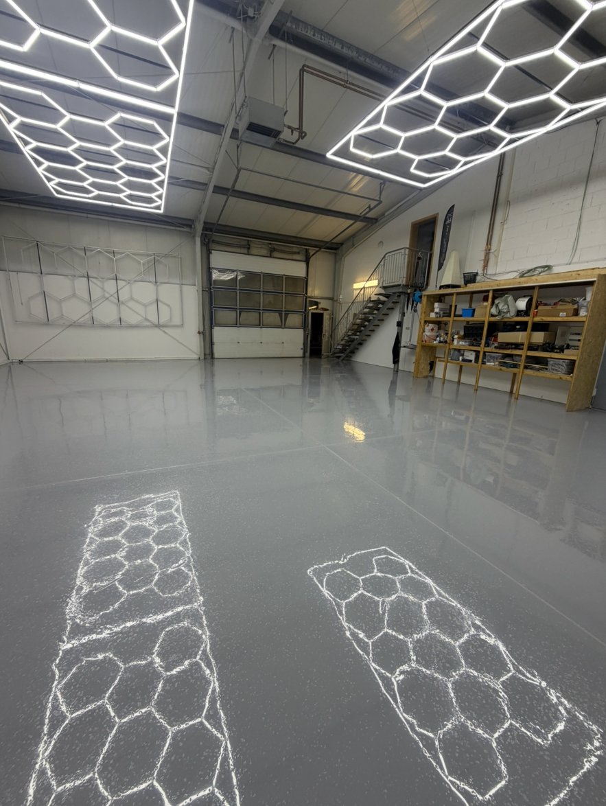 Werkstattboden – Epoxidharz, grau